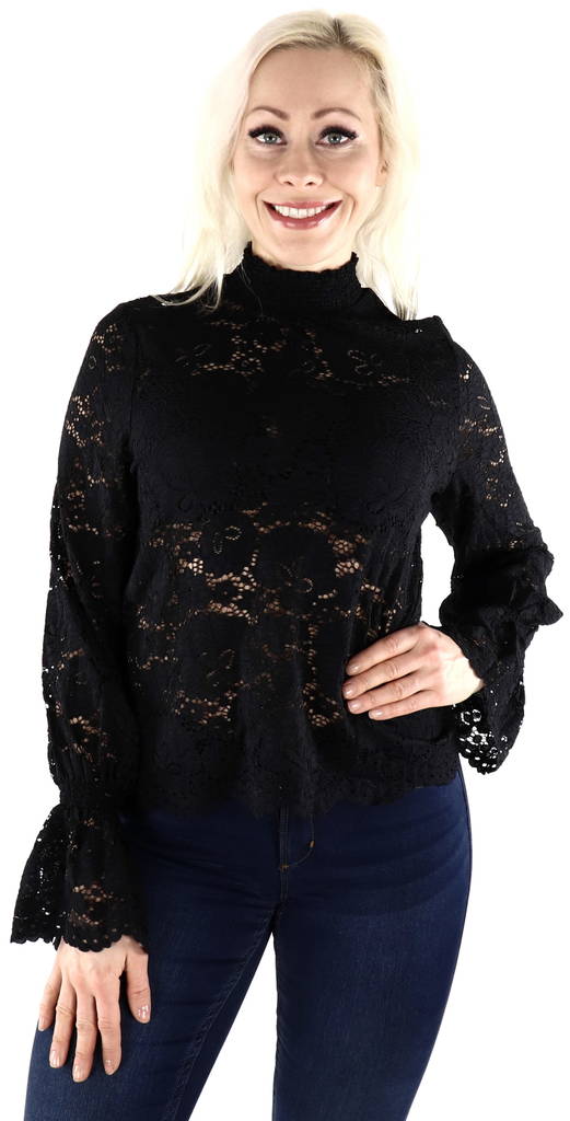 Pieces Shirt Raita lace, Black - Women's long sleeved shirts - 127635 - 1