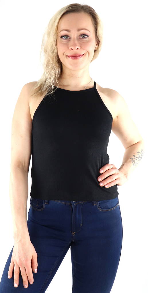 Pieces Topp Ostina strap black - Women's tank tops - 133495 - 1