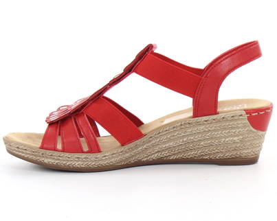rieker red sandals