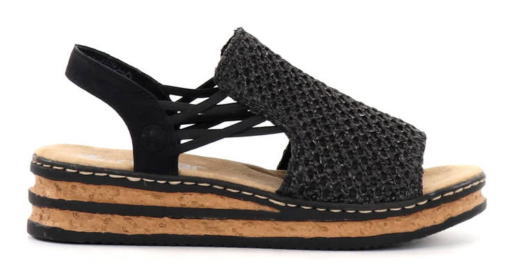 Rieker women's sandals 62941-00 black - Rieker women`s sandals - 135465 - 1