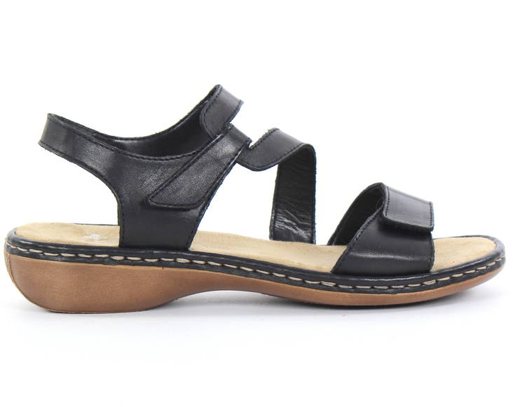 Rieker Sandals 659C7-00, Black - Rieker women`s sandals - 130145 - 1