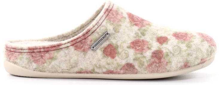 Shepherd Slippers Cilla beige/flower - Women's slippers - 132265 - 1