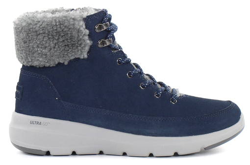 blue skechers boots