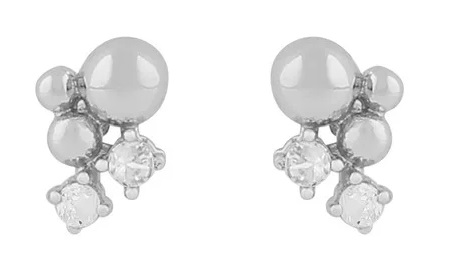 Snö of Sweden Earrings Lise silver/clear - Earrings - 135295 - 1
