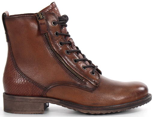 Ankle Boots 25211-25, cognak/snake - Stilettoshop.eu webstore