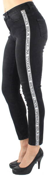 Vero Moda Jeans Seven text ankle, Black - Stilettoshop.eu webstore