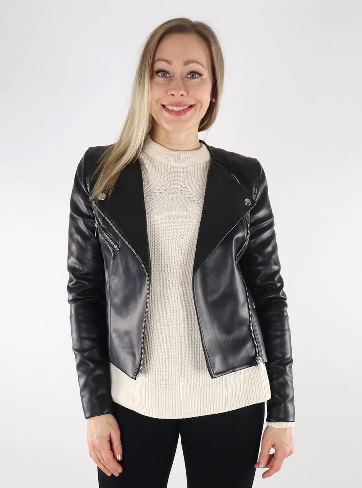 Vero Moda Faux Leather Jacket black Stilettoshop.eu webstore