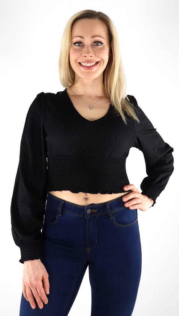Vero Moda women's shirt v-neck black - Women's long sleeved shirts - 133475 - 1
