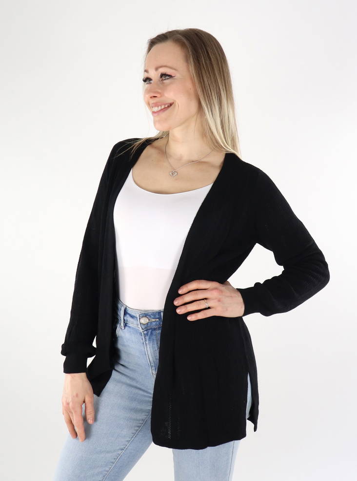 Vero Moda women's cardigan Newlexsunstitch black - Women's knitwear - 135855 - 1