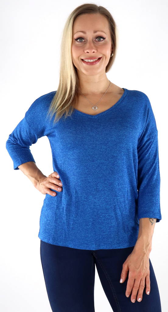 Vero Moda sweater v-neck beaucop blue - Women's knitwear - 133965 - 1