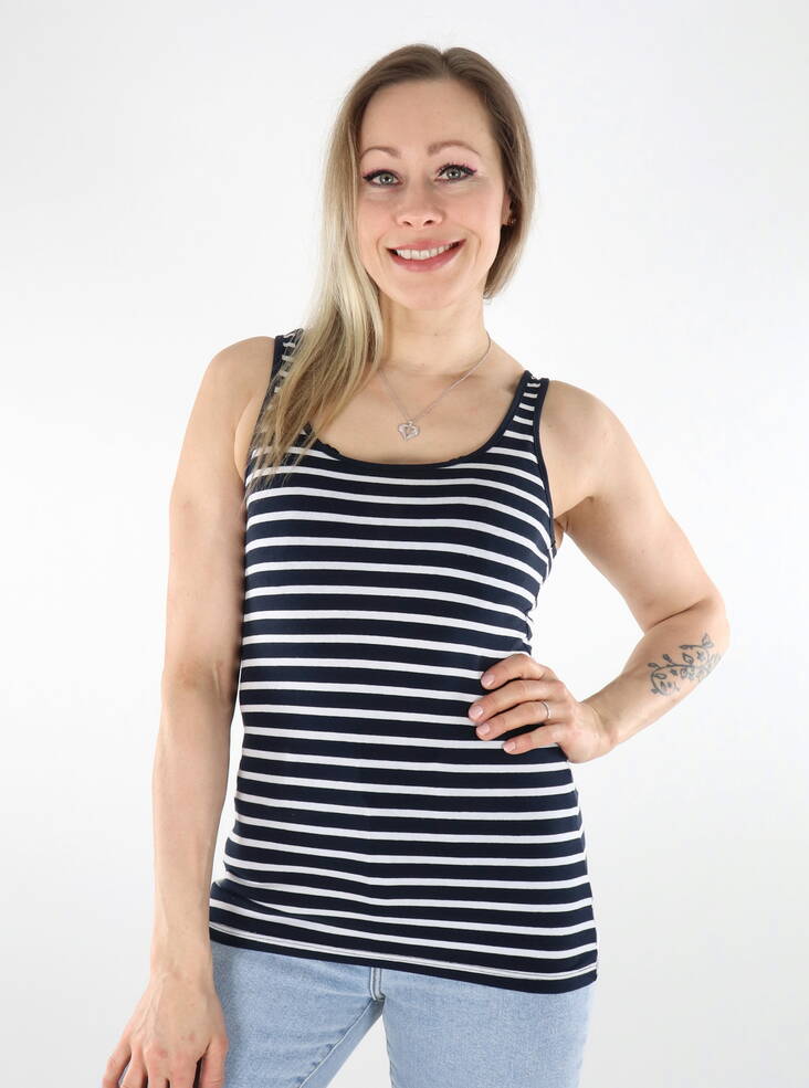 Vero Moda women's striped top Maxi My Soft night sky/white - Women's tank tops - 136155 - 1