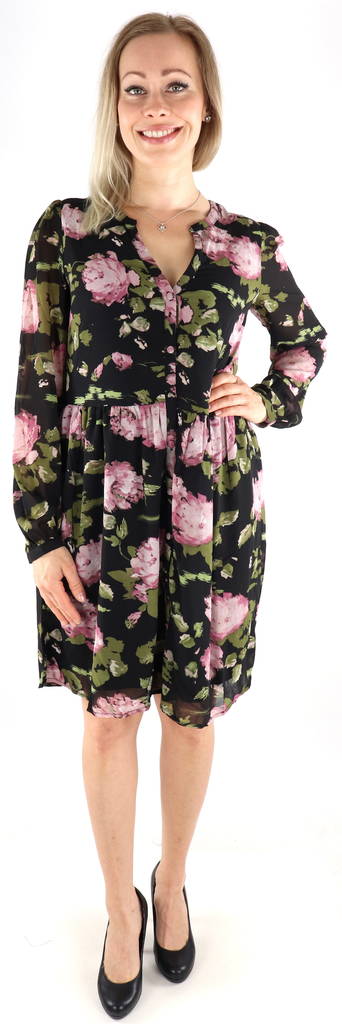 Vila Dress, black/flowers - Dresses and tunics - 131265 - 1