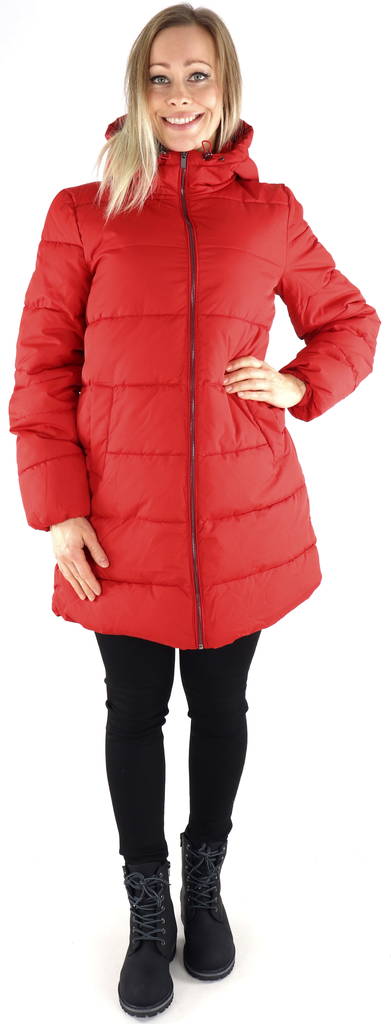 Vila Coat long puffer pompeianred - Women's winter jackets - 132085 - 1