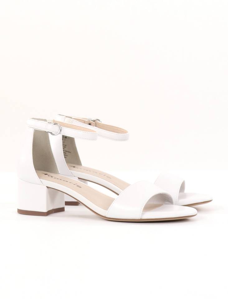 Tamaris women's party sandals 28295-42 white Matt - Tamaris women`s sandals - 135975 - 1
