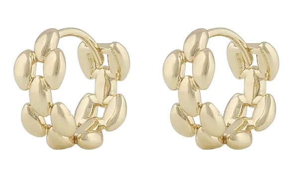 Snö of Sweden Earrings Aero square gold - Earrings - 136705 - 1
