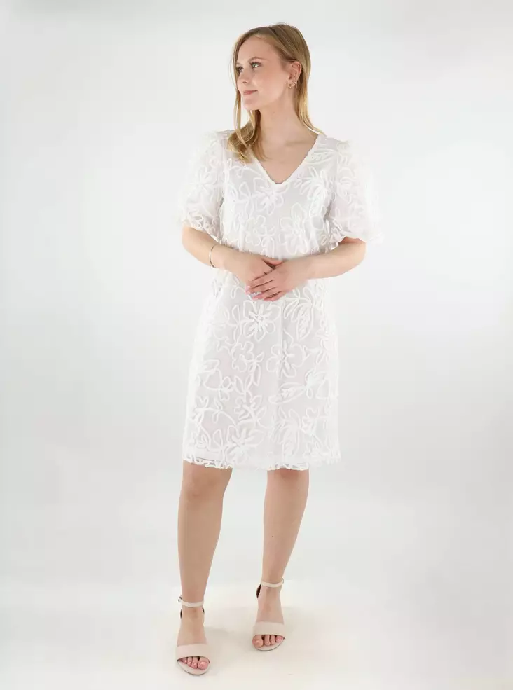 Vila party dress VIFLOWER V-Neck cloud dancer - Dresses and tunics - 138465 - 1