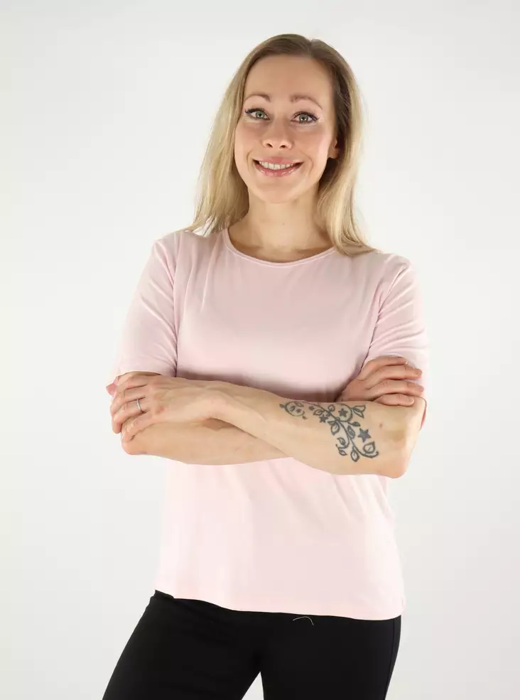 JDY women's t-shirt O-Neck chalk pink - Women's T-shirts - 138655 - 1