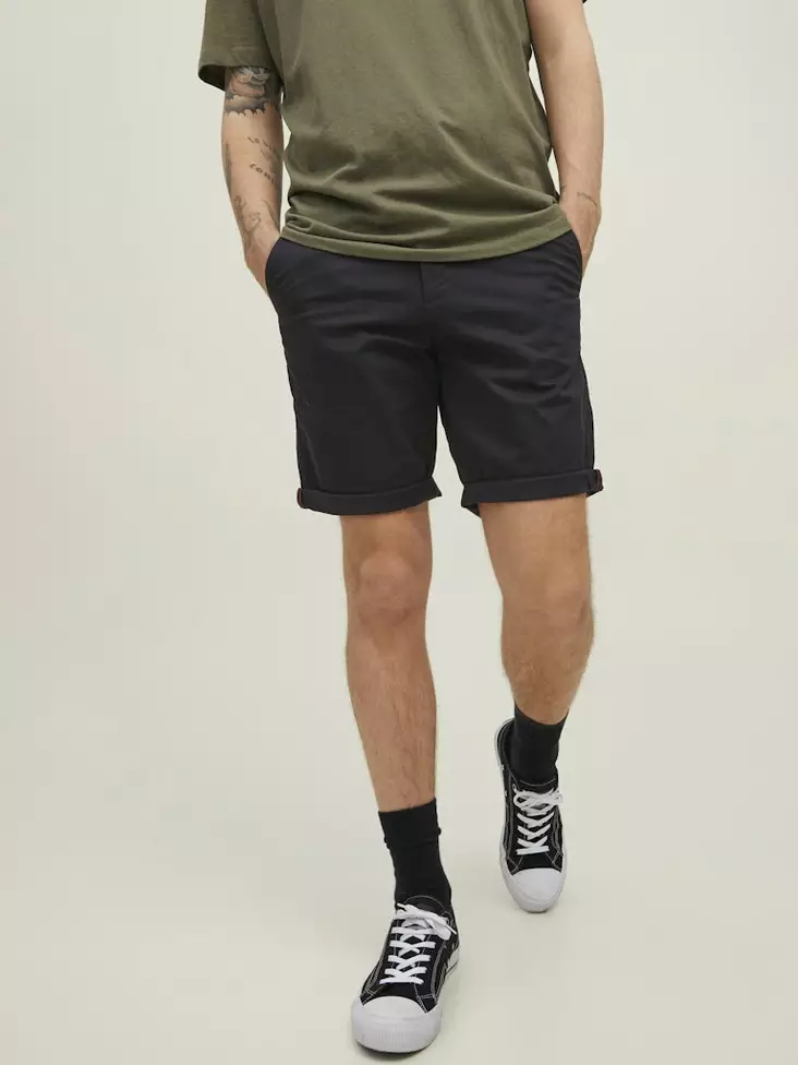Jack&Jones men's chino shorts JPSTBOWIE Solid black - Men's shorts and capri - 138765 - 1