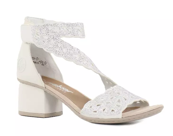 Rieker Party Sandals 64657-80 white - Rieker women`s sandals - 141015 - 1