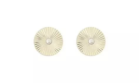 Snö of Sweden Earrings Rule circle gold/clear - Earrings - 141145 - 1