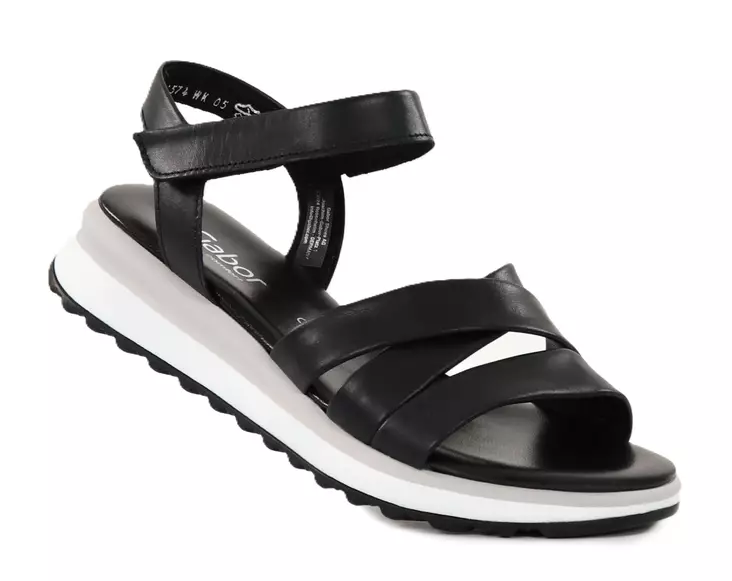 Gabor genuine leather sandals 6284457 black - Women's sandals - 138105 - 1