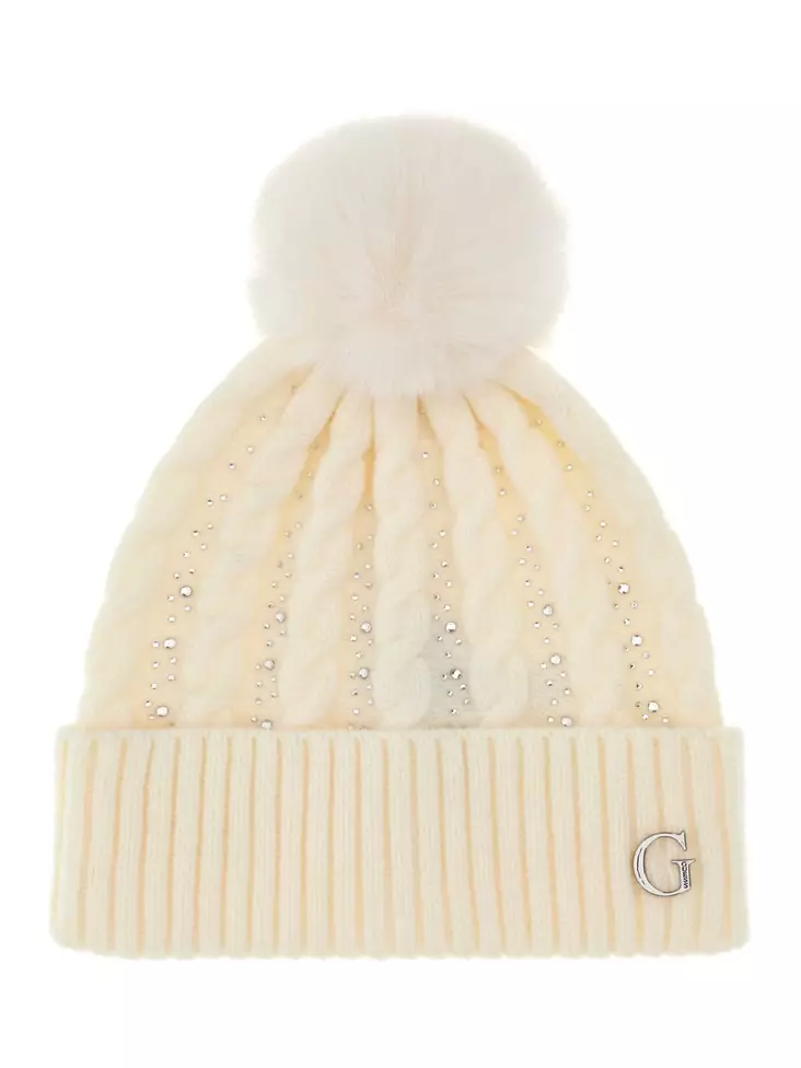 Guess Beanie AW5385POL01 WHT off-white - Women's beanies and gloves - 139655 - 1