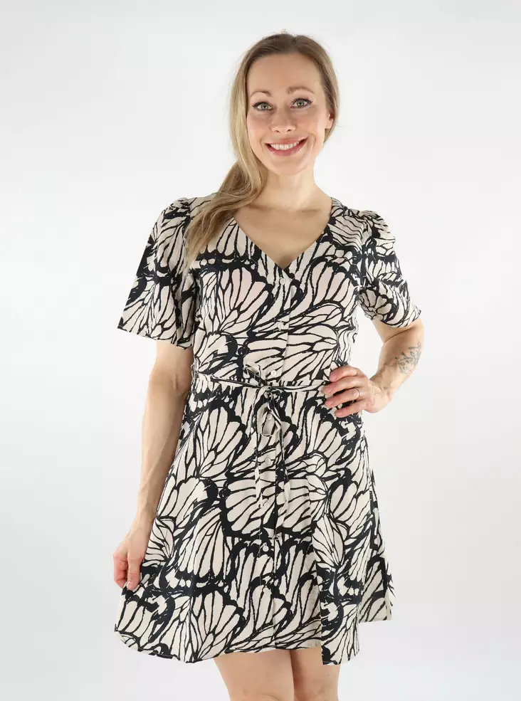 JDY A-line dress Troya Short tapioca/black - Dresses and tunics - 138775 - 1