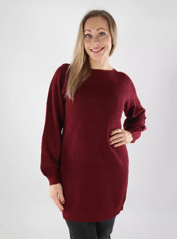 JDY knit dress cabernet - Women's knitwear - 139415 - 1