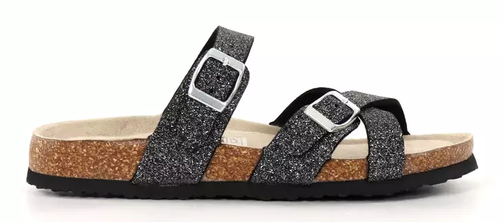 Migant women's glitter flip-flops A922-121 black - Women's mules - 138065 - 1