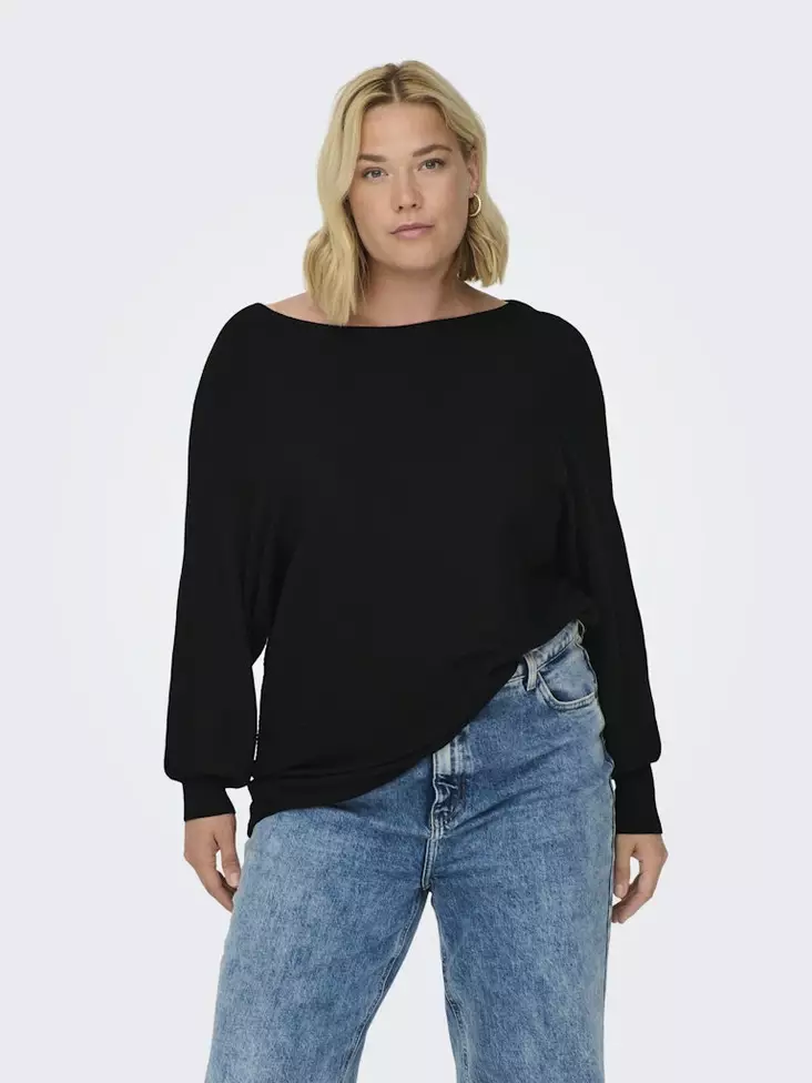 Only Carmakoma Sweater New Adaline black - Women's knitwear - 139125 - 1