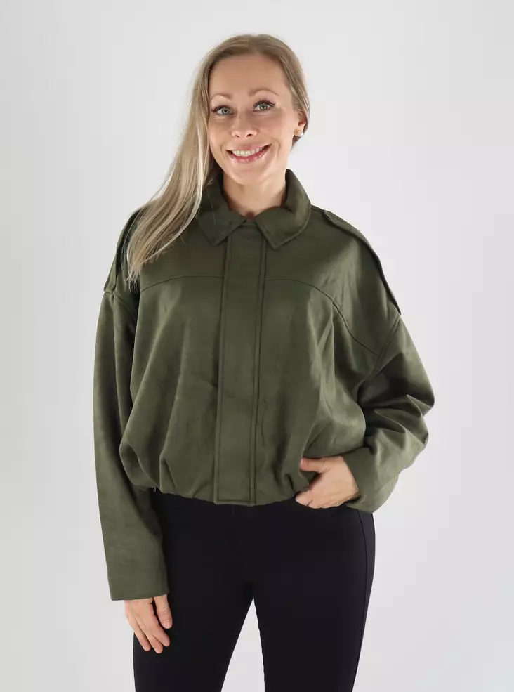 Only Jacket ONLMOON-STINA FAUX SUEDE BOMBER grape leaf - Women's leather- and pu-jackets - 141675 - 1