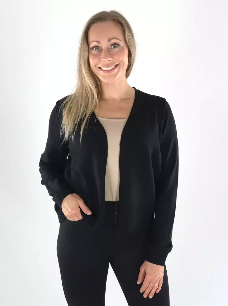 Only cardigan ONLPRINCESS LS SHORT black - Women's knitwear - 141435 - 1