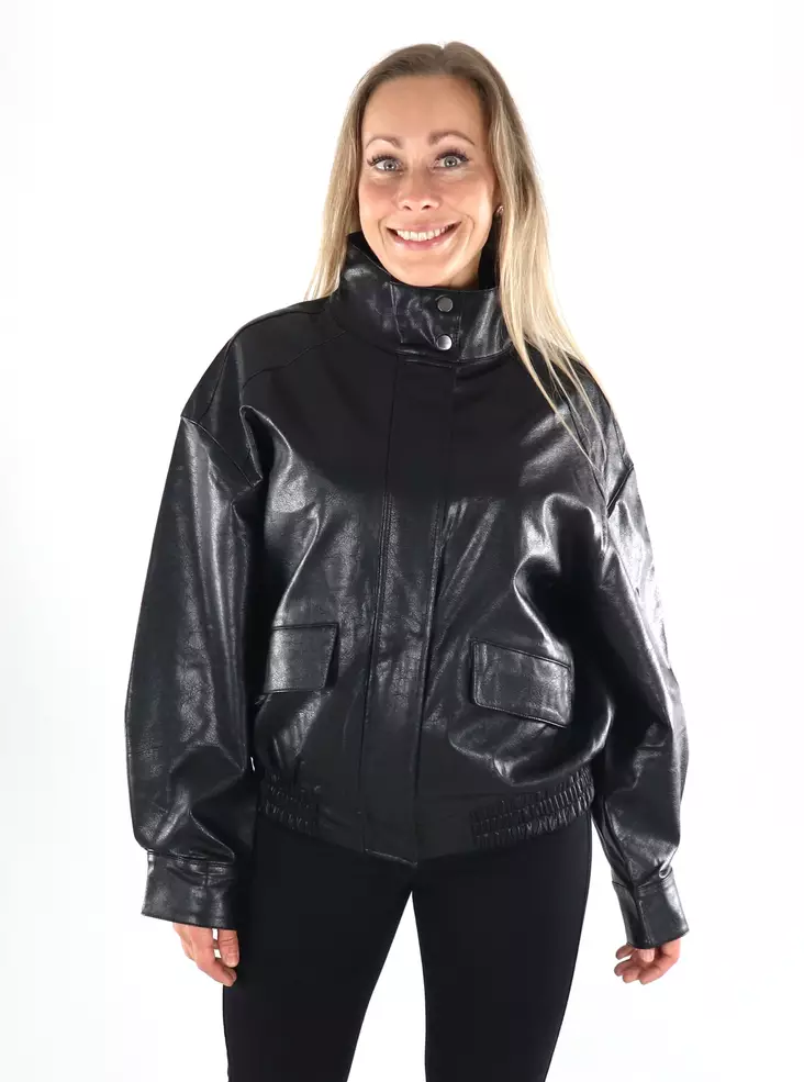 Only jacket FAUX LEATHER OVZ black - Women's leather- and pu-jackets - 141495 - 1