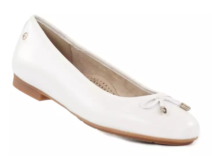 Tamaris Comfort wide-lasted ballerinas 82102-42 100 white - Ballerinas - 140185 - 1