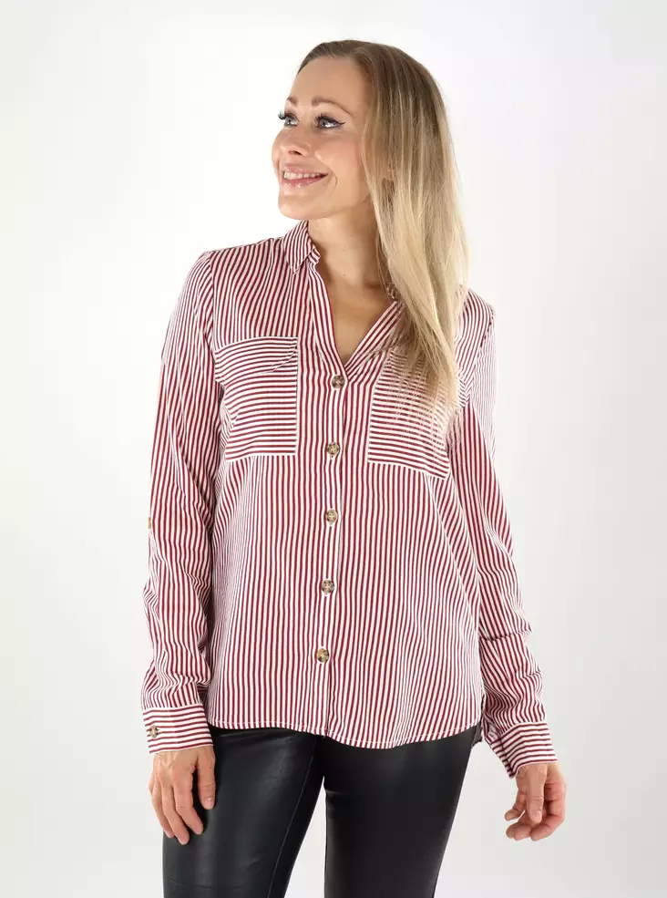 Vero Moda women's Dress Shirt VMBUMPY Shirt karanda red - Women's shirts and blouses - 138975 - 1