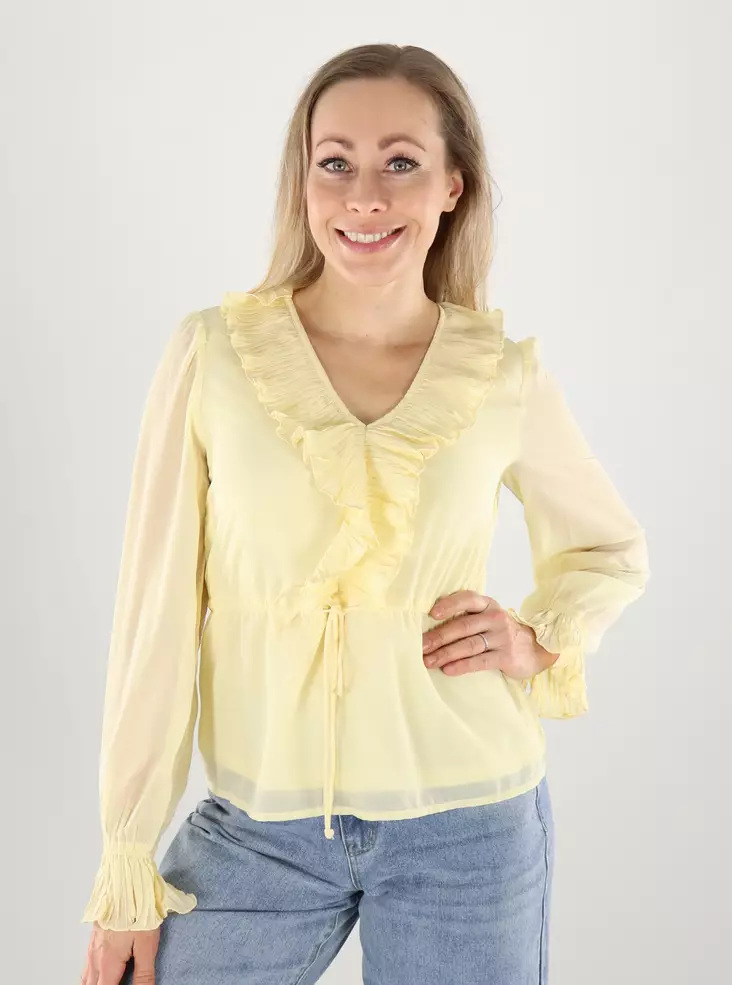 Vero Moda shirt plisse flan - Women's long sleeved shirts - 141185 - 1