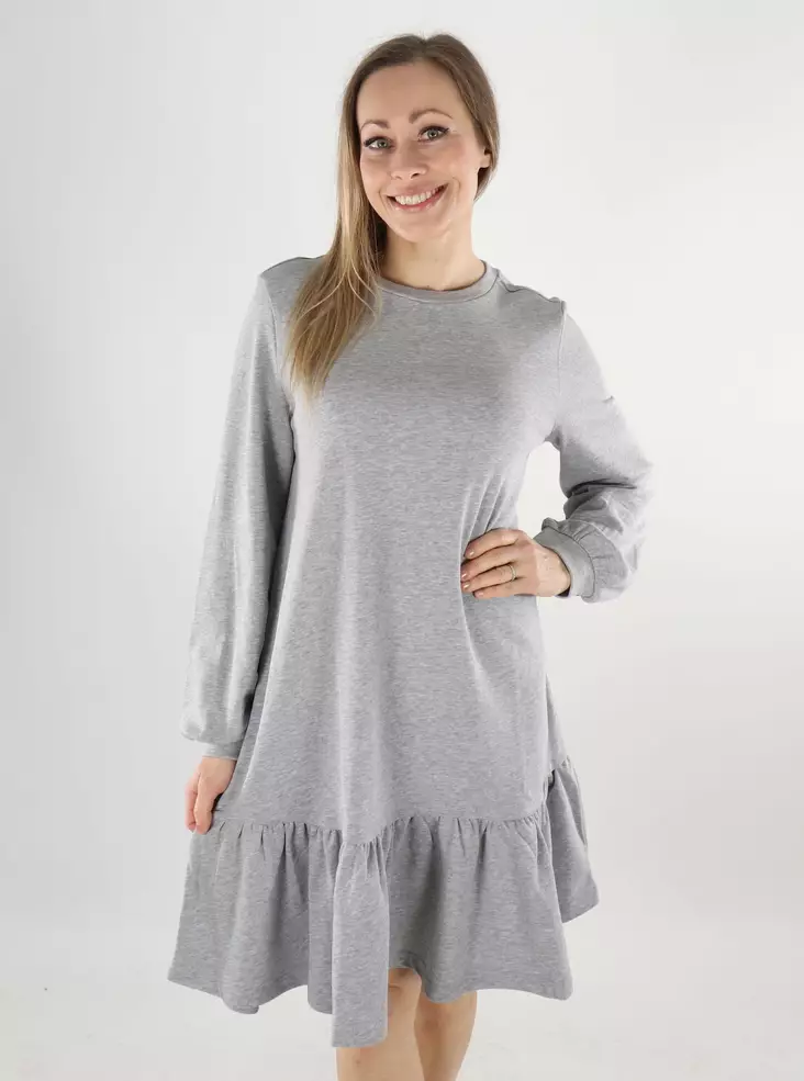 Vila women's sweatshirt dress O-Neck light grey - Dresses and tunics - 140085 - 1