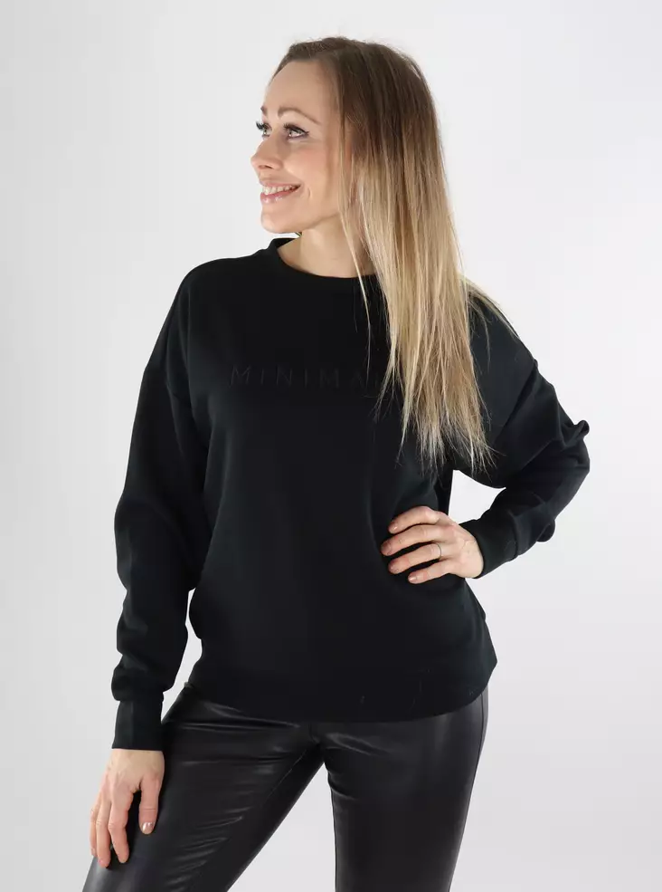 Vila women's sweatshirt VIREFLECT EMB Minimalism black beauty - Women's hoodies and colleges - 140035 - 1