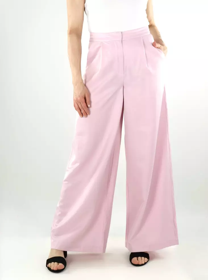 Vila women's wide-leg trousers HW Pleated Wide winsome orchid - Women's trousers - 137895 - 1