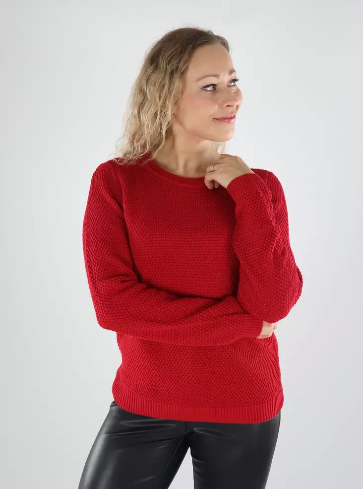 Vila women's sweater O-Neck jester red - Women's knitwear - 139575 - 1