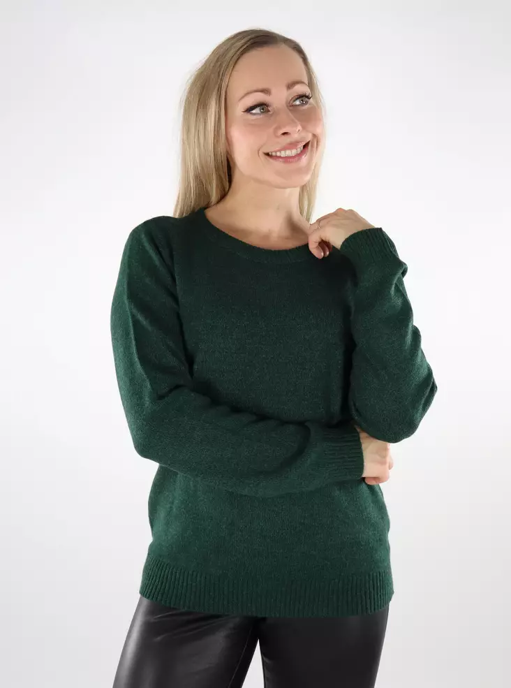 Vila women's sweater Ril O-Neck pineneedle - Women's knitwear - 137215 - 1
