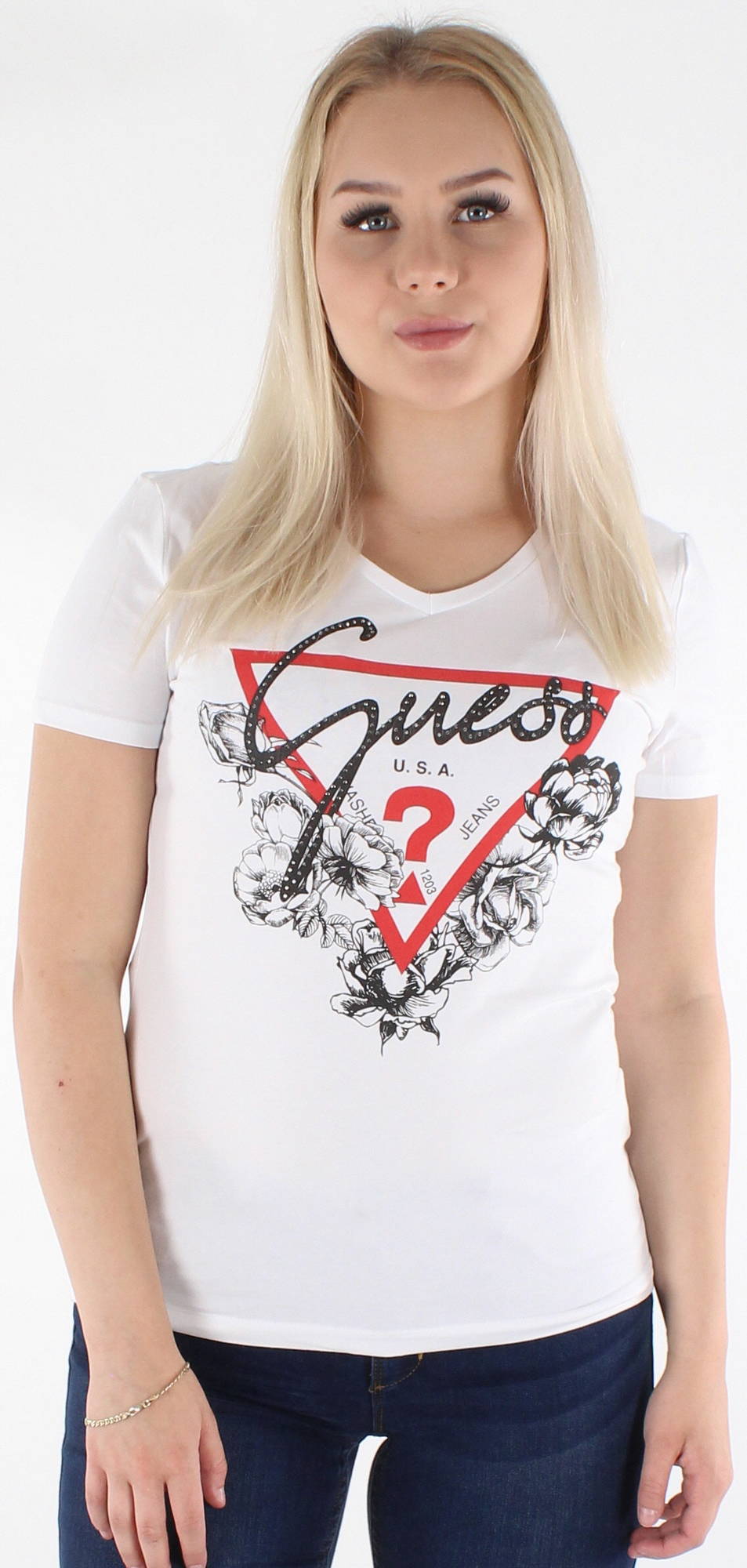 guess rose shirt