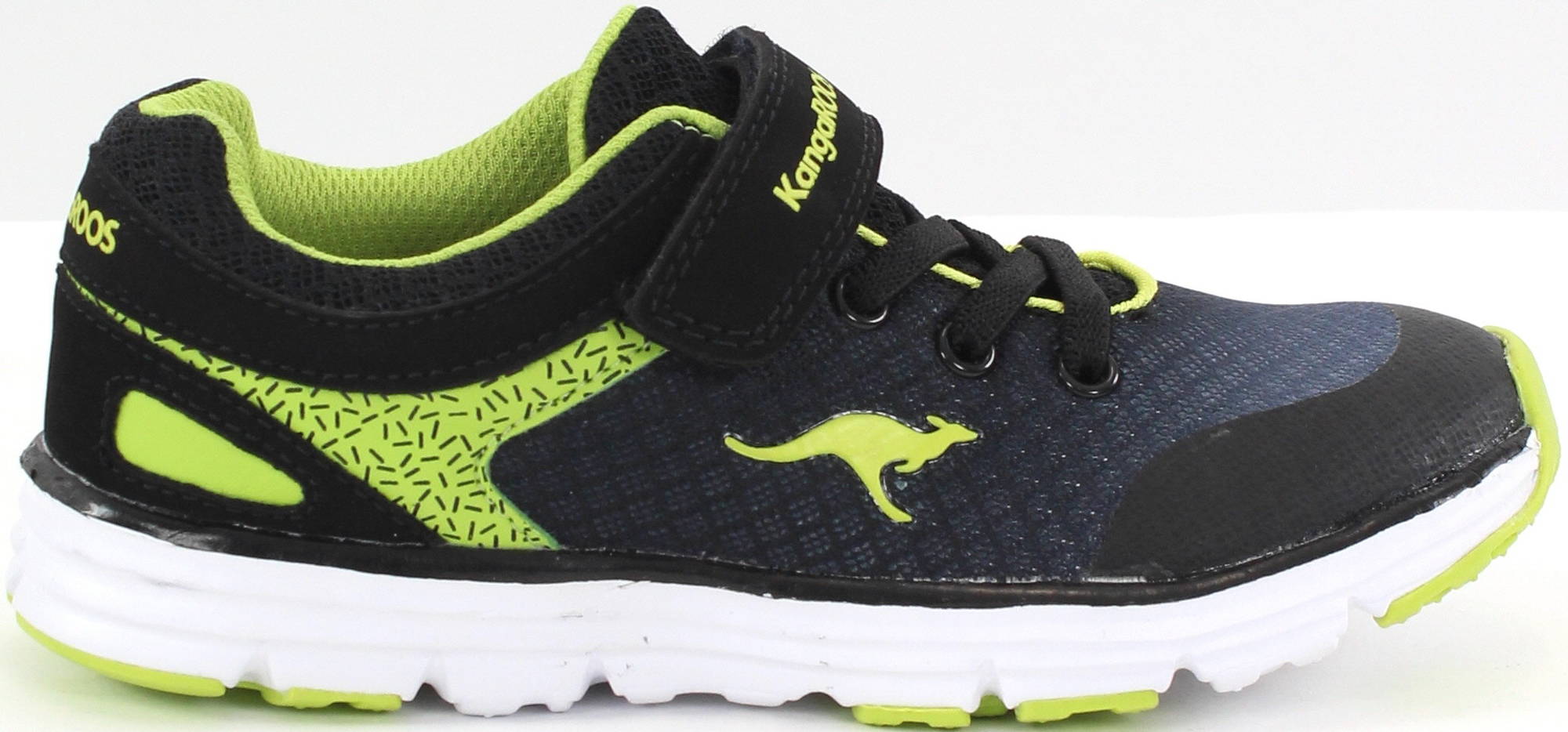 Kangaroos Trainers Exodus, Black & Lime webstore