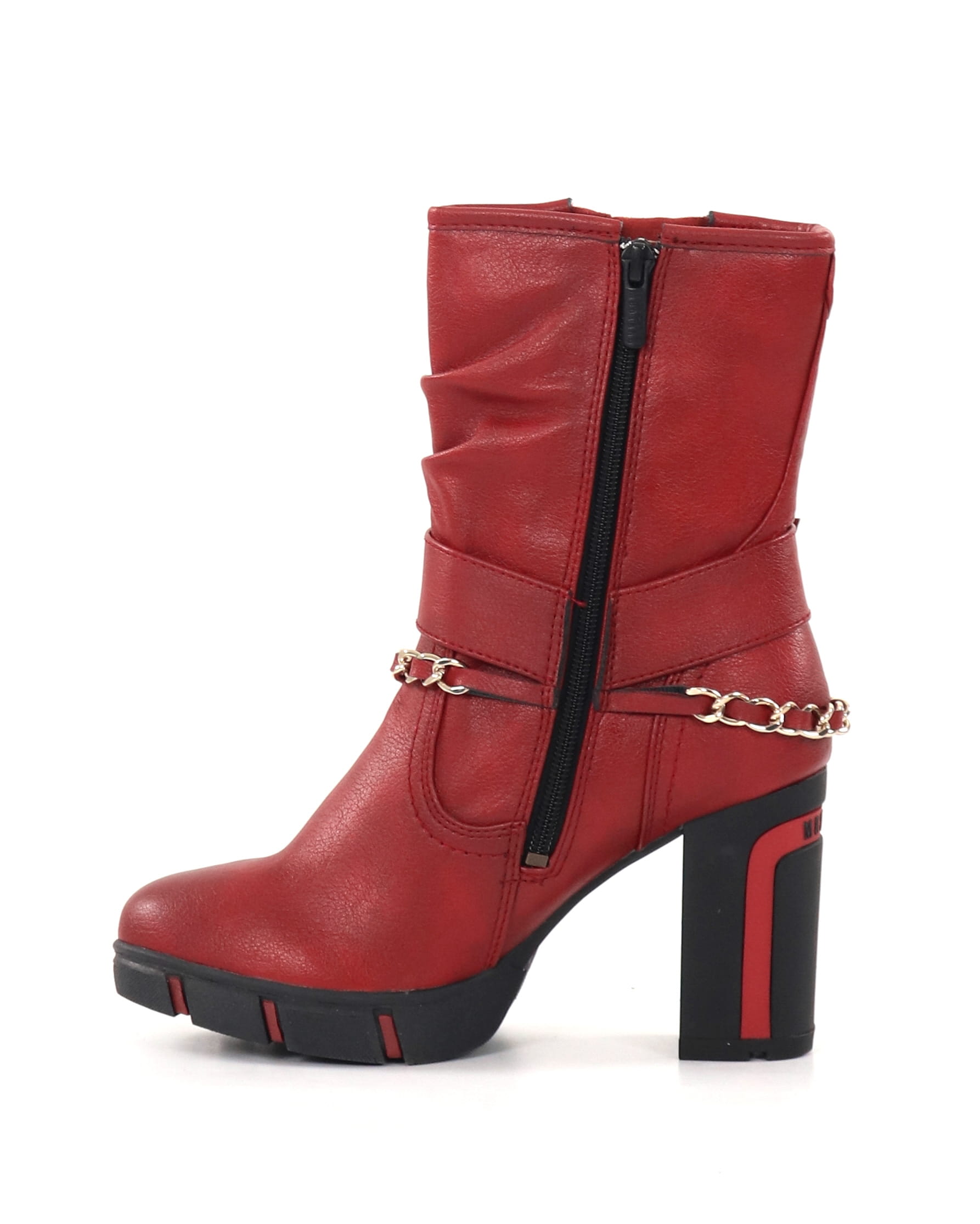 MUSTANG 1333-505 - Stivaletti Alla Caviglia Donna, Tomaia Sintetica, Tacco 2 Cm, Nero