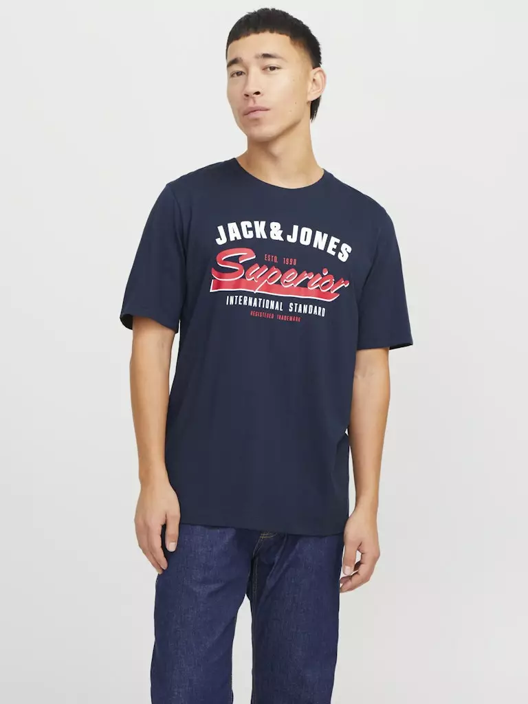 T-Shirt Jack & Jones - Cotone 100%, Girocollo, Taglio Largo, Comoda Per Tutti I Giorni - Foto 8