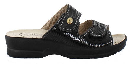 Goldenfit Mules 714 high-gloss black - Women's work shoes - 126756 - 1