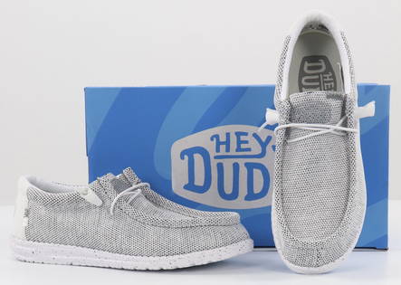 HEYDUDE Shoes 40019-1KA Wally Sox Stone white - Men's walking shoes - 133686 - 2