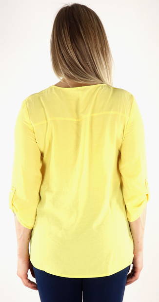 JDY Shirt 3/4 yellow cream - Women's long sleeved shirts - 132736 - 2