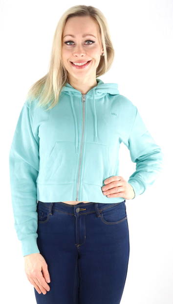 JJXX Zippered Hoodie hood Aruba blue - Women's hoodies and colleges - 132796 - 1