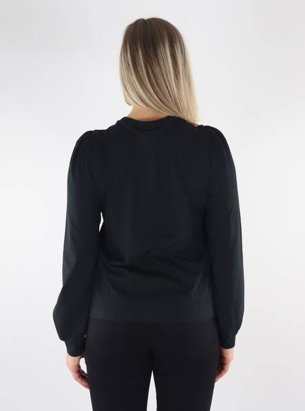 Vero Moda women's cotton shirt o-neck black - Women's long sleeved shirts - 134626 - 2